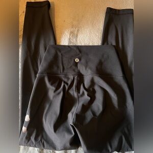 Lululemon black align leggings skull logo size 4